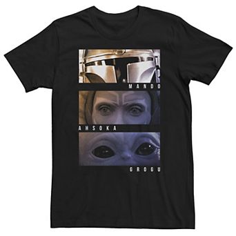 Men's Star Wars: The Mandalorian Mando Ahsoka Grogu Panels Tee