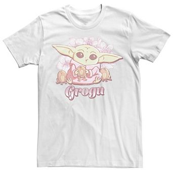Men's Star Wars: The Mandalorian Grogu Floral Portrait Tee