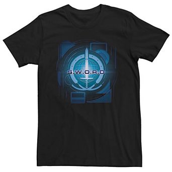 Men's Marvel WandaVision Digital Sword Logo Neon Tee