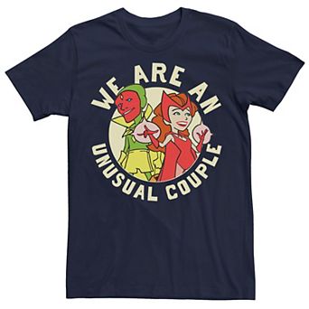 Men's Marvel WandaVision Halloween We Are An Unusual Couple Retro Tee