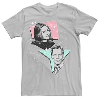 Men's Marvel WandaVision Wanda & Vision Retro Pastel Tee