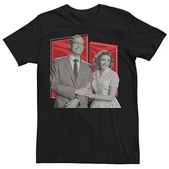 Men's Marvel WandaVision Wanda & Vision Red Panel Portraits Tee