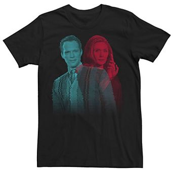 Men's Marvel WandaVision Wanda & Vision Glitch Overlay Tee