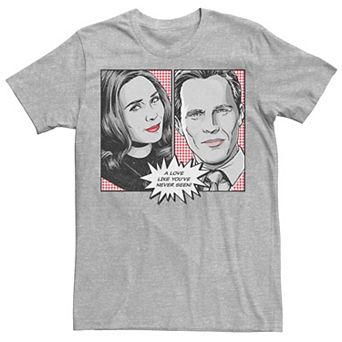 Men's Marvel WandaVision Wanda & Vision Comic Panels Tee