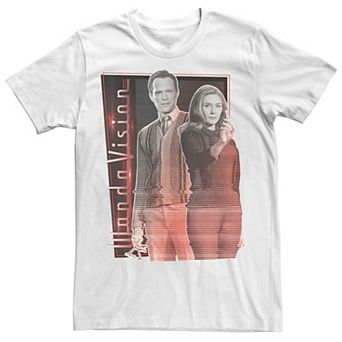 Men's Marvel WandaVision Wanda & Vision Glitch Portrait Tee
