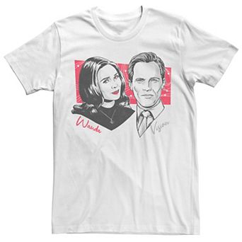 Men's Marvel WandaVision Wanda & Vision Retro Portrait Tee