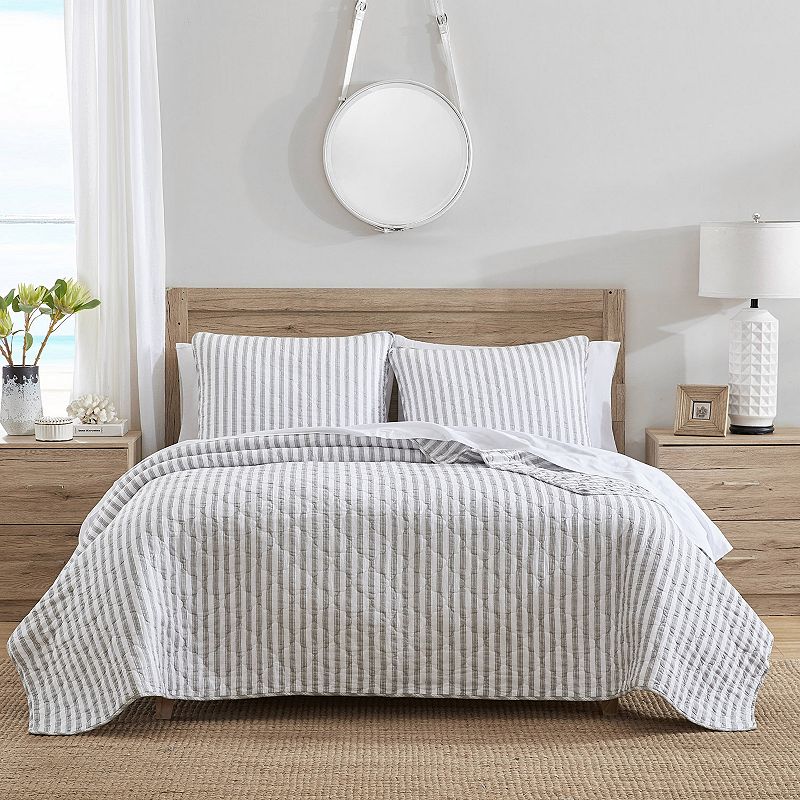 67068332 Stone Cottage Willow Way Ticking Stripe Quilt Set  sku 67068332