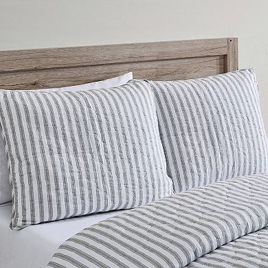 Stone Cottage Willow Way Ticking Stripe Quilt Set with Shams