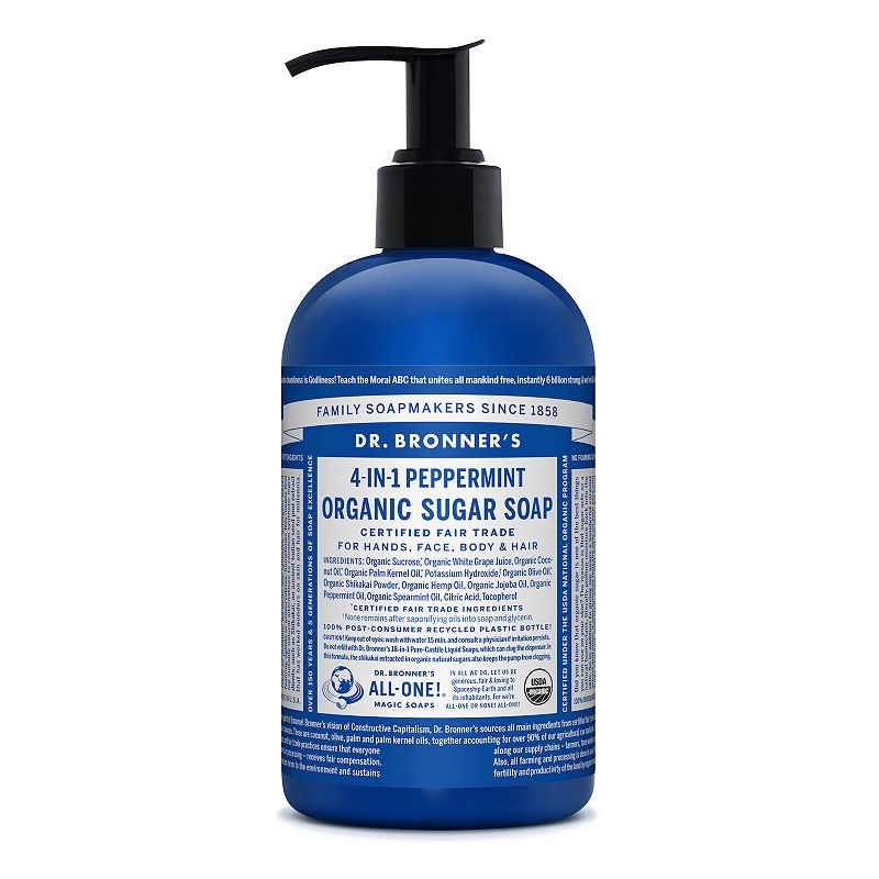 UPC 018787960028 product image for Dr. Bronner Organic Pump Soap - Peppermint, Size: 24 Oz, Multicolor | upcitemdb.com