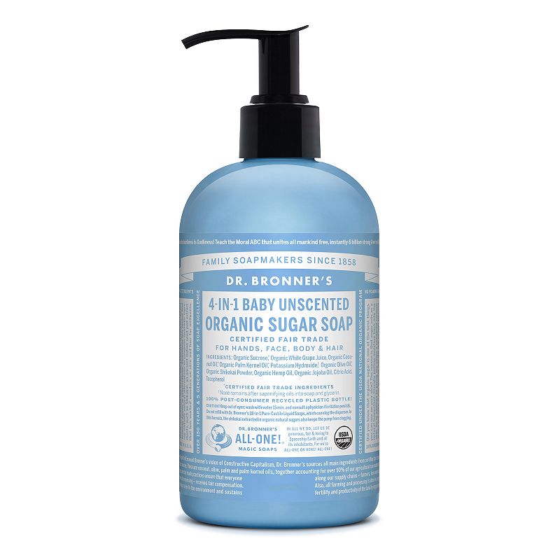 UPC 018787950043 product image for Dr. Bronner Organic Baby Pump Soap - Unscented, Size: 12 Oz, Multicolor | upcitemdb.com