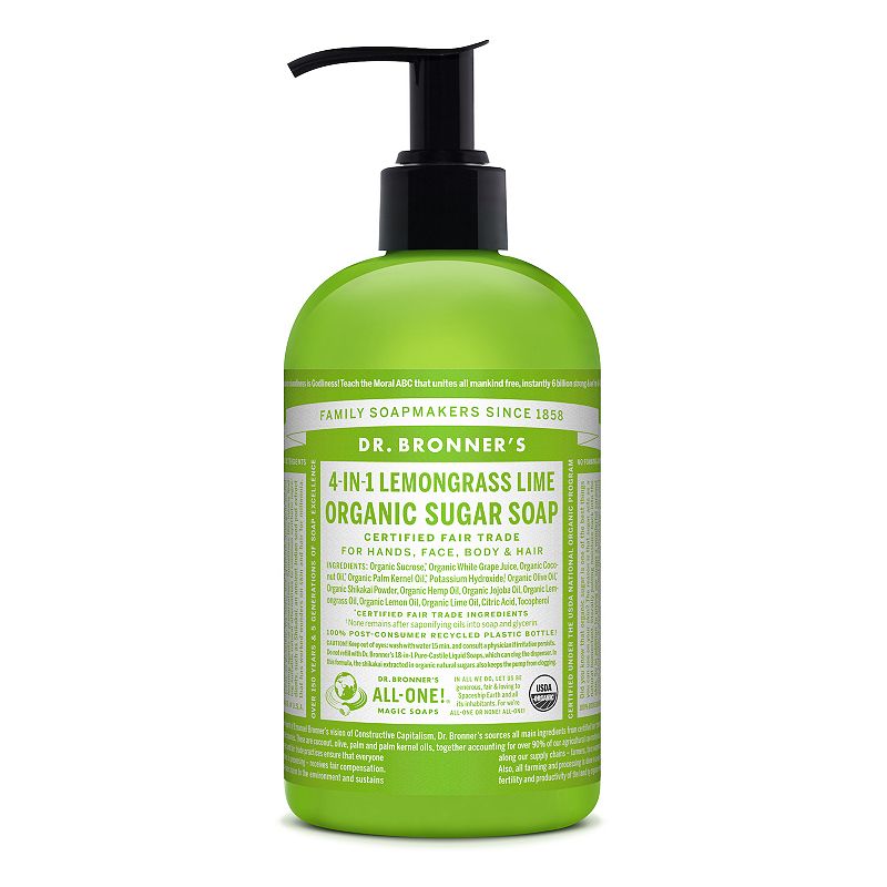 UPC 018787950050 product image for Dr. Bronner Organic Pump Soap - Lemongrass, Size: 12 Oz, Multicolor | upcitemdb.com