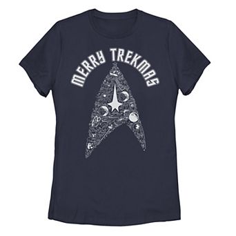 Juniors' Star Trek: The Original Series Merry Trekmas Tee