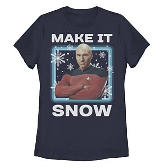 Juniors' Star Trek: The Next Generation Picard Make It Snow Tee