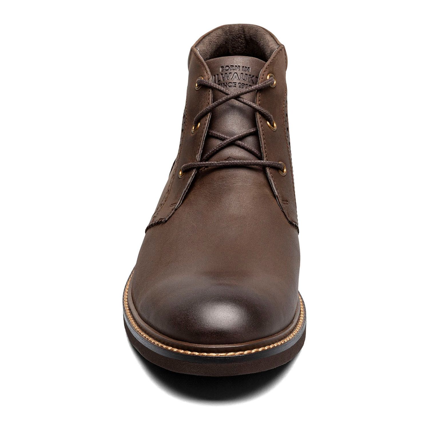 Nunn Bush Brown Leather Ozark Chukka Boots Size 10XW Nunn Bush Ozark Plain Toe Chukka Boot Black COLOR Tumbled  main image 4