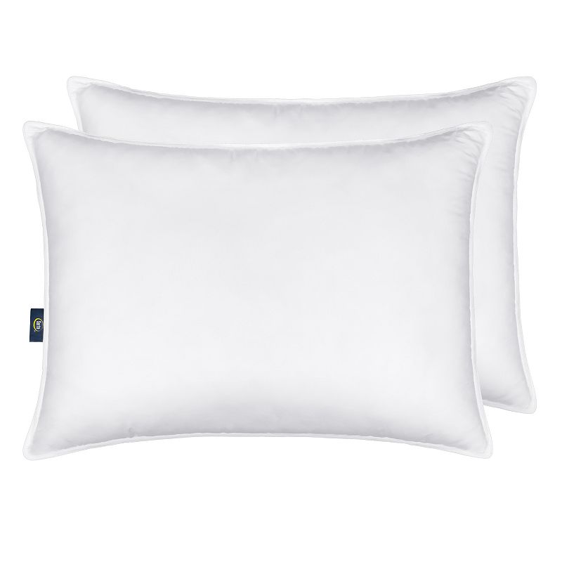 Standard/Queen 2pk Down Illusion Medium Bed Pillow - Serta