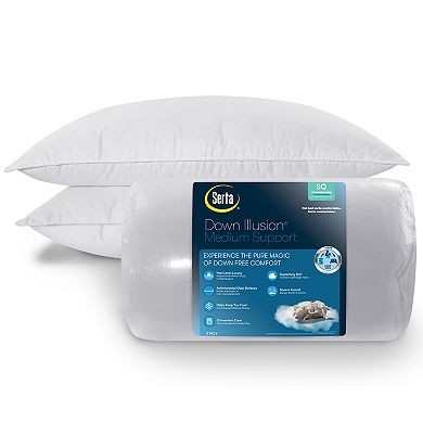 Serta® 2-pack Down Free Medium Density Antimicrobial Pillow