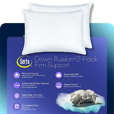 Serta 2-pack Down Free Antimicrobial Pillow
