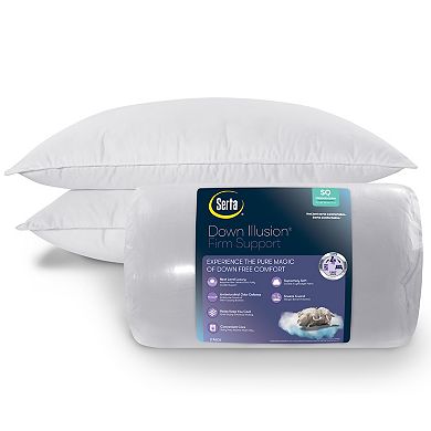 Serta 2-pack Down Free Antimicrobial Pillow
