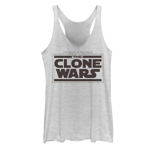 Juniors' Star Wars The Clone Wars Logo Graphic Tank Top