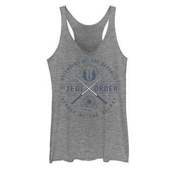 Juniors' Star Wars Sabers Emblem Racerback Tank Top