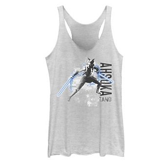 Juniors' Star Wars The Clone Wars Ahsoka Tano Lightsaber Action Graphic Tank Top
