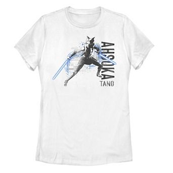 Juniors' Star Wars The Clone Wars Ahsoka Tano Lightsaber Action Graphic Tee