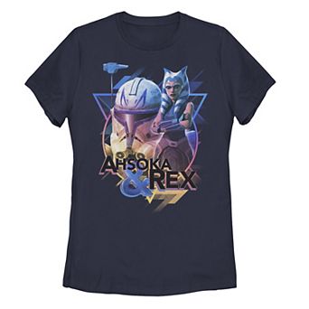 Juniors' Star Wars The Clone Wars Ahsoka & Rex Triangle Portrait Graphic Tee