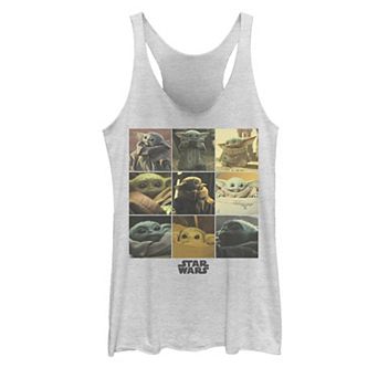 Juniors' Star Wars The Mandalorian The Child Box Up Grid Graphic Tank Top