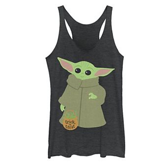 Juniors' Star Wars The Mandalorian Halloween The Child Trick Or Treat Graphic Tank Top