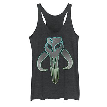 Juniors' Star Wars The Mandalorian Silver Logo Graphic Tank Top