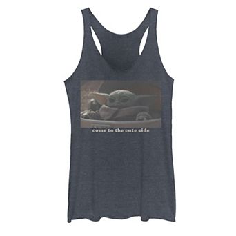 Juniors' Star Wars The Child aka Baby Yoda Cute Side Meme Graphic Tank Top