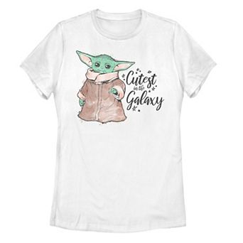 Juniors' Star Wars "Cutest In The Galaxy" Watercolor Tee