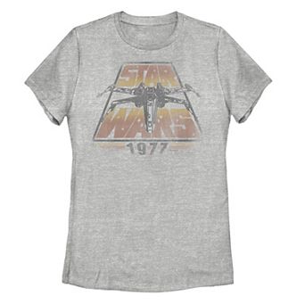 Juniors' Star Wars Logo Dripping Down Horror Typeface Tee