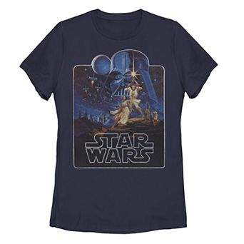 Juniors' Star Wars 70s Throwback Poster Tee