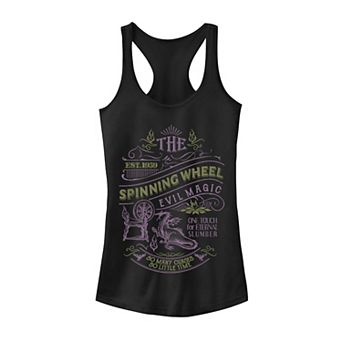 Disney's Sleeping Beauty The Spinning Wheel Poster Juniors' Tank Top