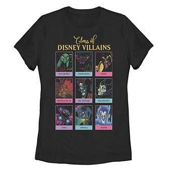 Disney Villains Juniors' Class Of Disney Villains Yearbook Tee