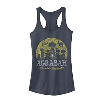Disney's Aladdin Genie Visit Agrabah Palace Vintage Juniors' Racerback Tank Top
