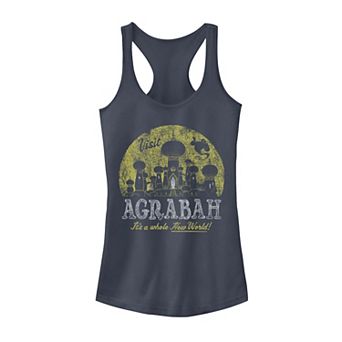 Disney's Aladdin Genie Visit Agrabah Palace Vintage Juniors' Racerback Tank Top