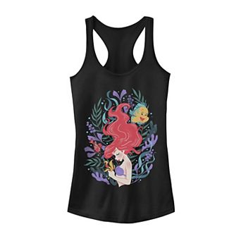 Disney's The Little Mermaid Ariel Flounder And Sebastian Juniors' Tank Top