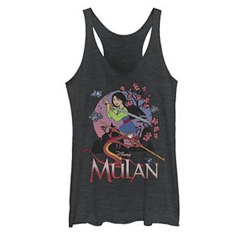 Disney's Mulan And Mushu Collage Portrait Logo Juniors' Tank Top