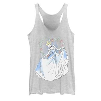 Disney's Cinderella Dancing Drawing Juniors' Graphic Tank Top