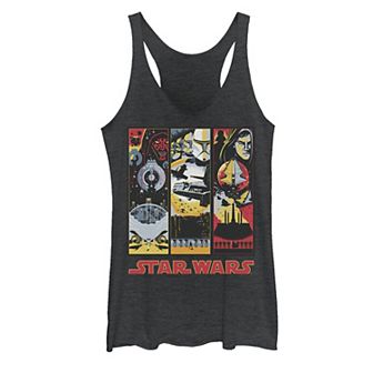 Juniors' Star Wars Maul Trooper Anakin Retro Panels Tank Top