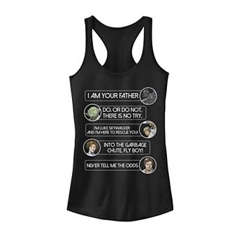 Juniors' Star Wars Character Movie Quotes Tank Top