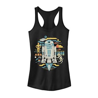 Juniors' Star Wars Distressed Pop Art Collage Tank Top