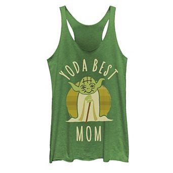 Juniors' Star Wars Yoda Best Mom Cartoon Yoda Tank Top