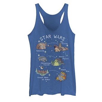 Juniors' Star Wars Vibrant Pop Art Map Tank Top