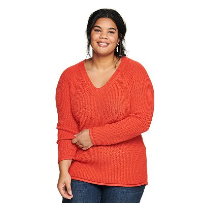 Plus Size Sonoma Goods For Life Favorite V Neck Pullover Sweater