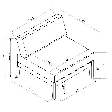 Linon Summerlyn Middle Chair