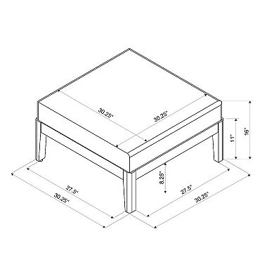 Linon Summerlyn Ottoman