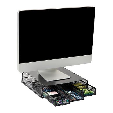 Mind Reader Monitor Stand and Desk Organizer